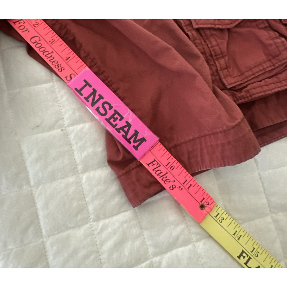 AEROPOSTALE Mens Cargo Shorts 33 Rust Red Baggy Summer Gorpcore Retro Y2K Casual - Picture 7 of 9